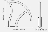 Poręcz basenowa 2 szt 76x76cm stal nierdzewna z podstawą antypoślizgowa SPA