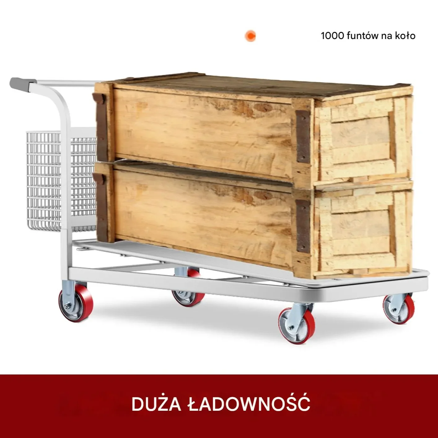 Kółka Transportowe Rolki do Przesuwania Mebli z Hamulcem 15 x 5 cm Zestaw 4 - obrazek 3