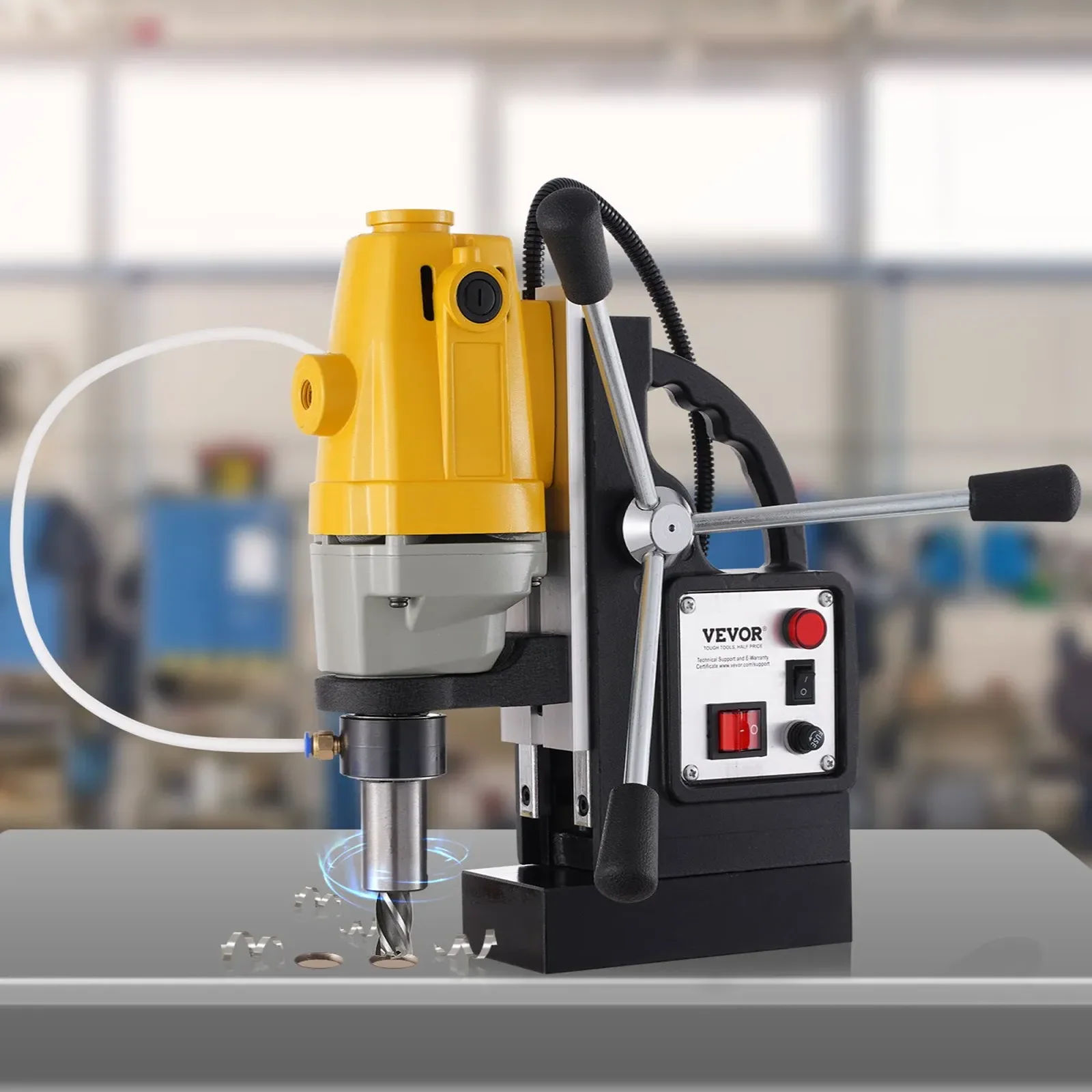 Wiertarka magnetyczna 1100W, 40 mm koronki, 12000 N, 550 RPM, 6 koronek - obrazek 6