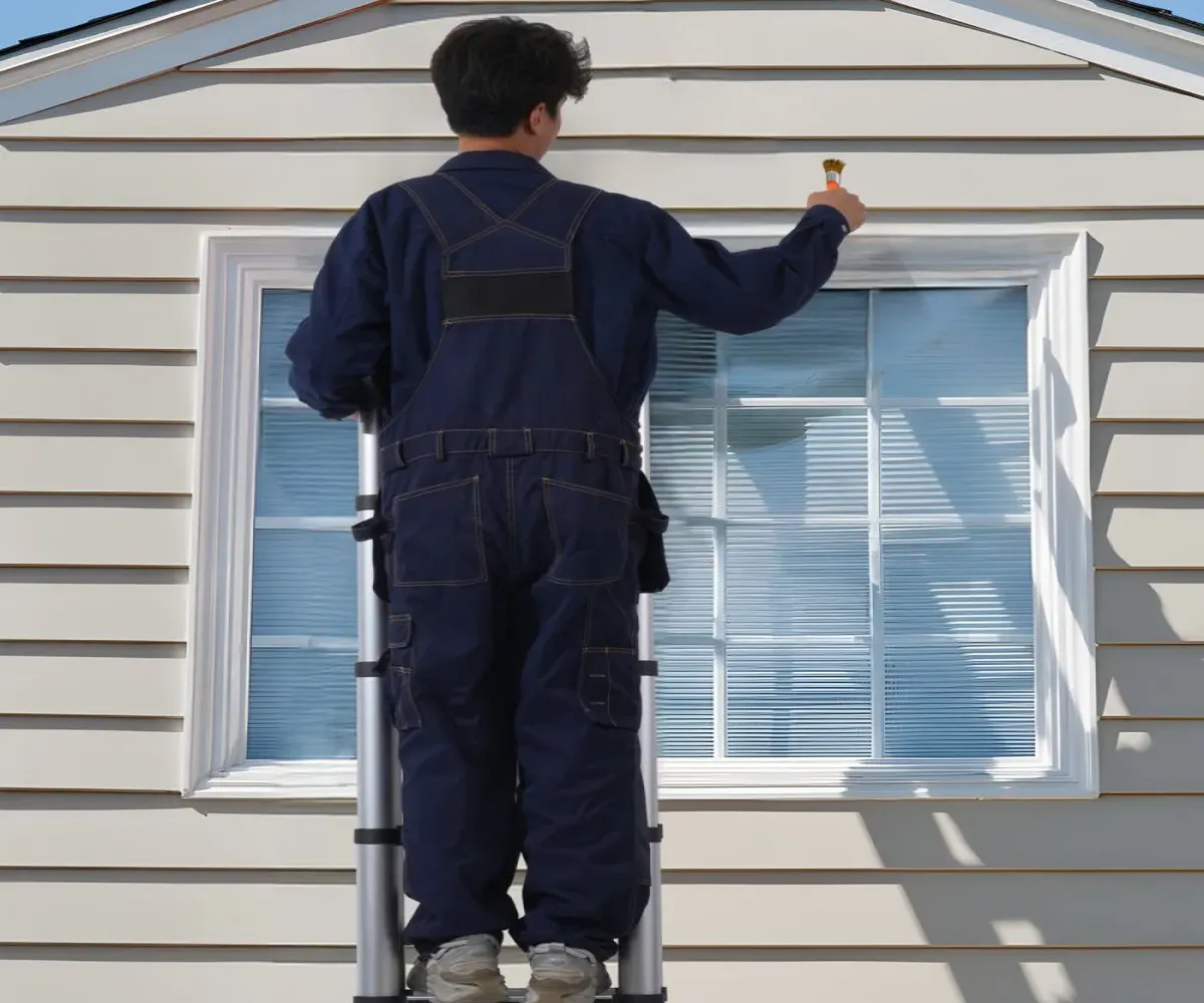 Drabina teleskopowa 3,8m A kształt ze stabilizatorem bezpieczna - obrazek 6