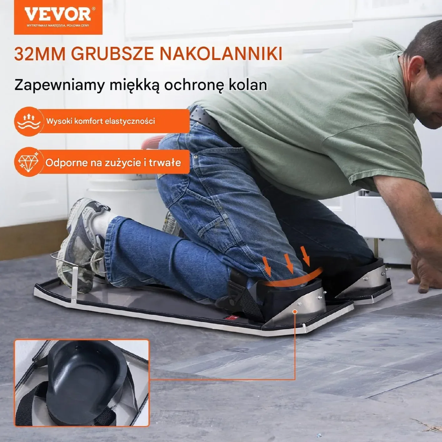 Stalowe Nakolanniki do Betonu z Paskami Mocującymi 747 x 255 mm - obrazek 6