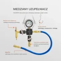 Tester szczelności układu chłodzenia chłodnicy miernik 0-2.41 bar 28 szt.