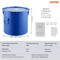 Wiadro na Tłuszcz do Frytkownic Fryturę 37 Litrów Niebieski