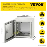 Obudowa Stalowa Skrzynka Elektryczna 15 x 20 x 20 cm