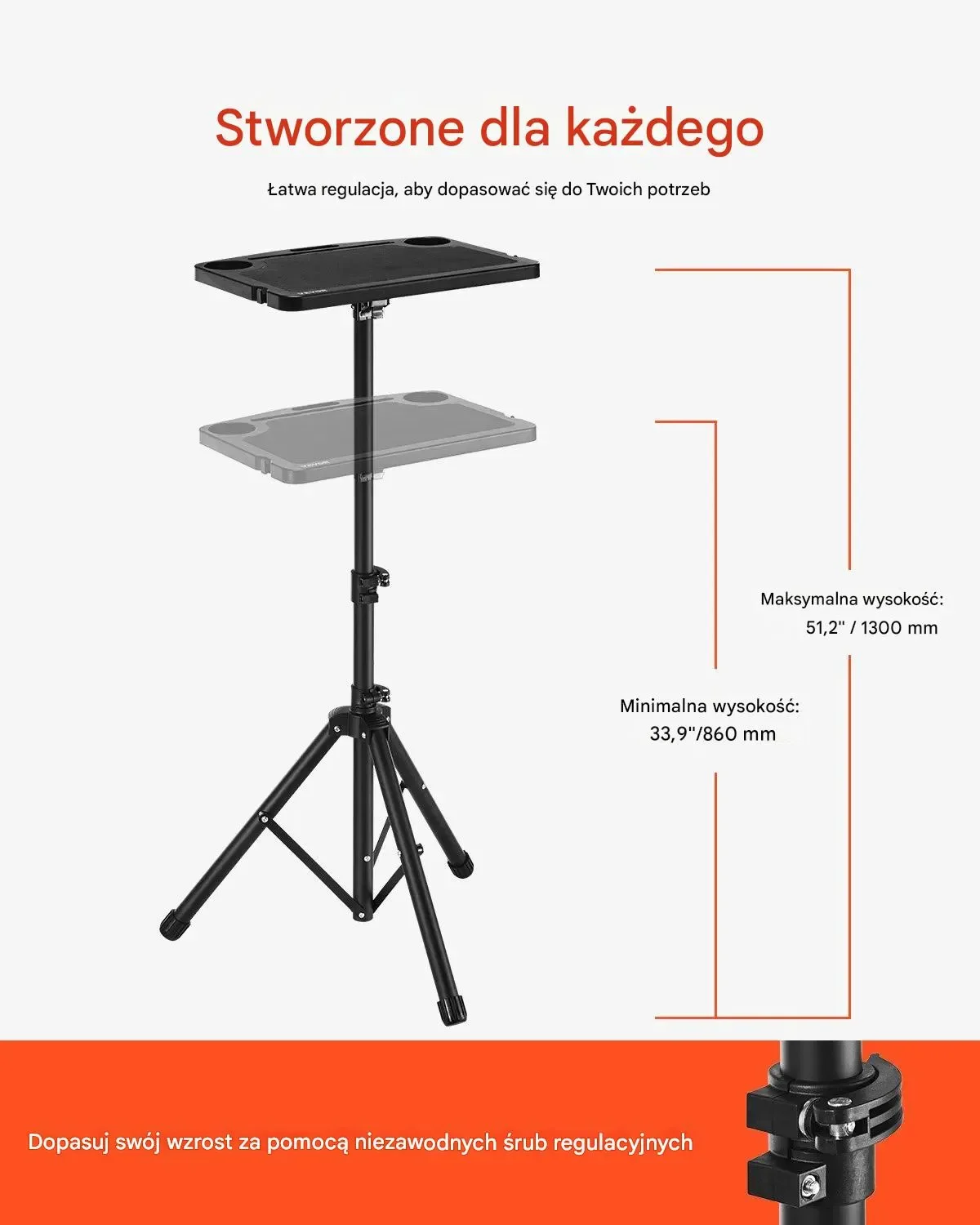 Biurko rowerowe stacjonarne składane regulowane do pracy biurowej z domu - obrazek 3