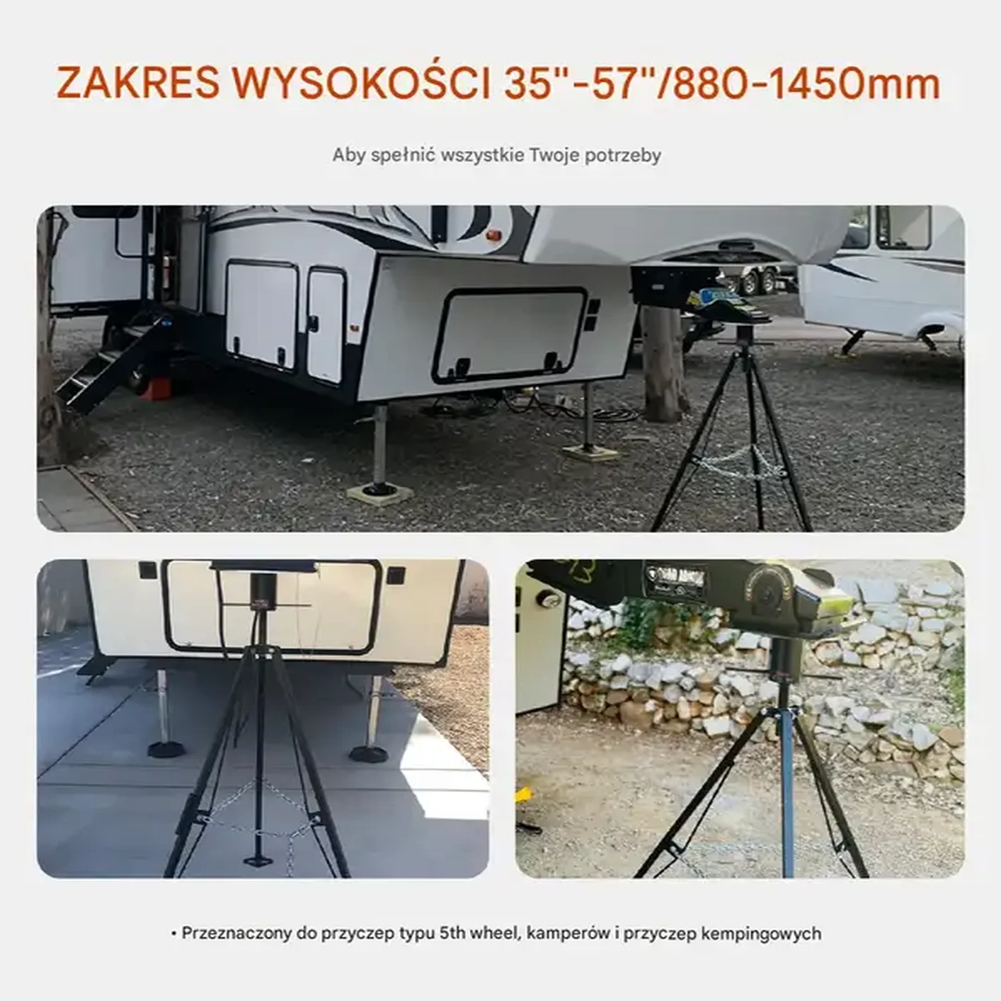 Stopa podpora podkładka do przyczepy kempingowej kampera do 2267 kg - obrazek 2