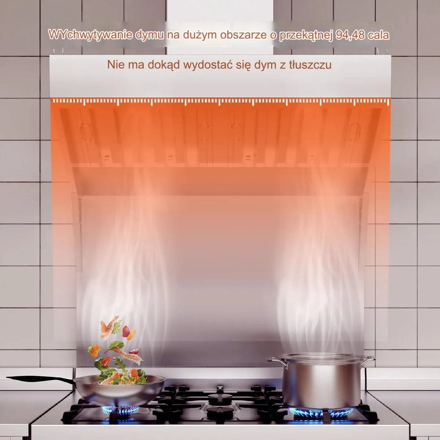 Okap Gastronomiczny Wyciąg pochłaniacz 240x76x90 cm - obrazek 5