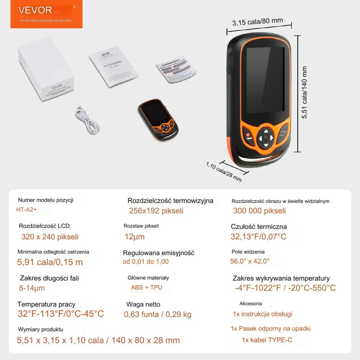 Kamera termowizyjna 256 x 192 pikseli +Wi-Fi - obrazek 2