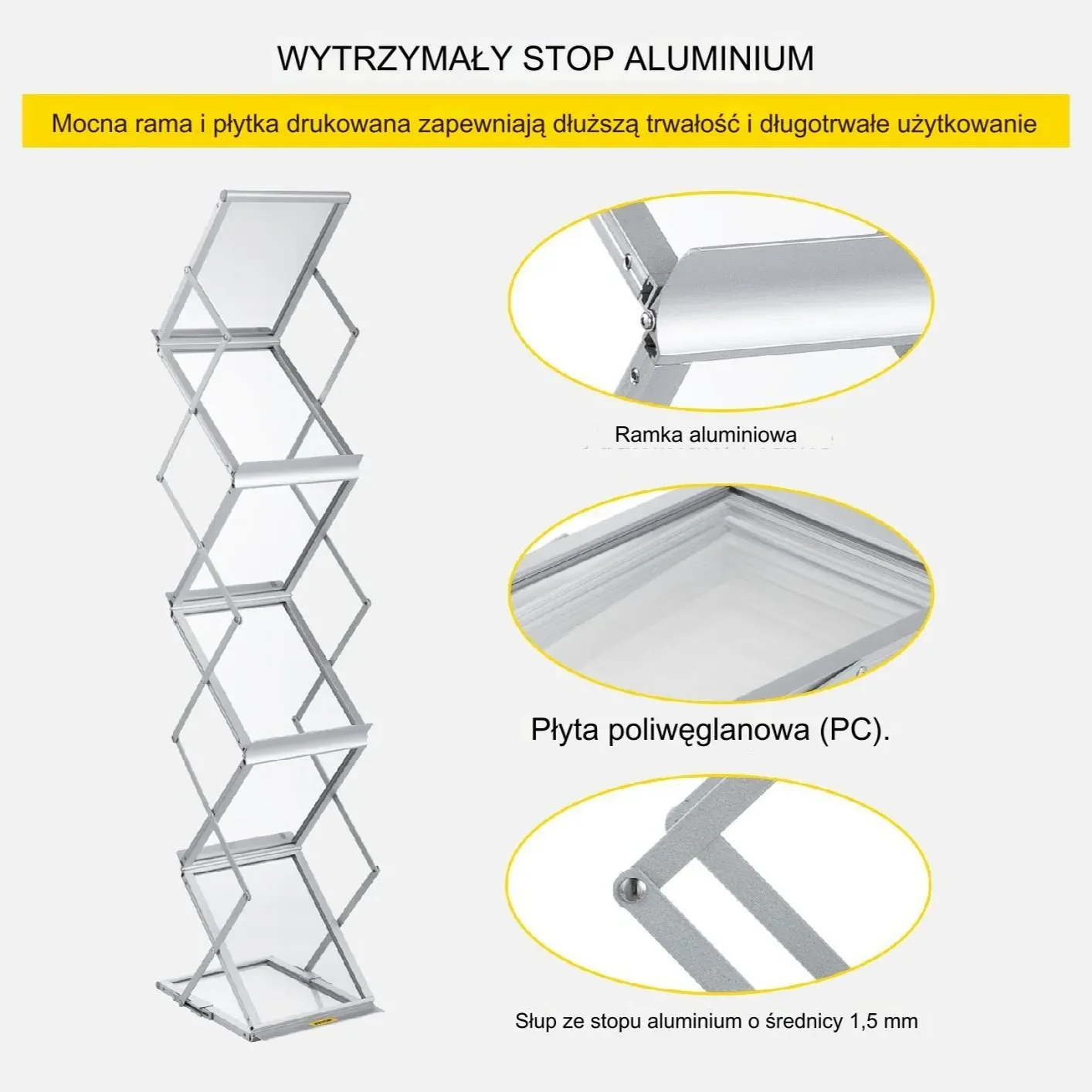 Stojak ekspozytor na ulotki menu informacyjny gazety a4 składany - obrazek 3