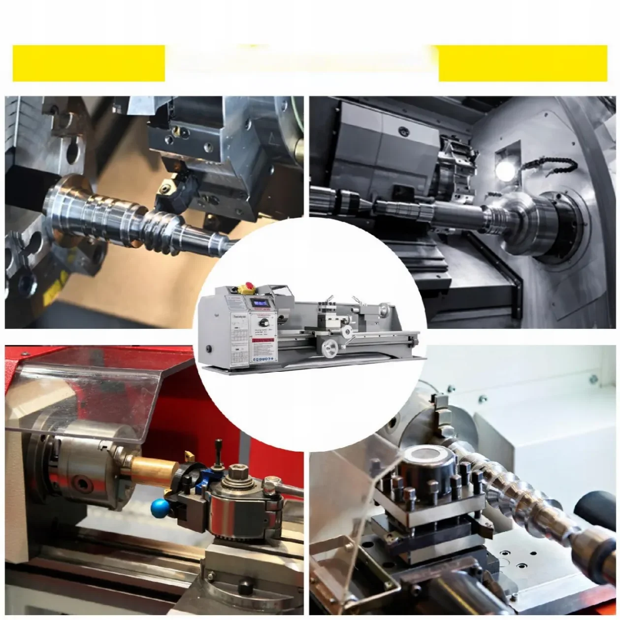 Tokarka do metalu 220x750 mm, 1100W, regulacja 50-2250 RPM 3-szczękowa - obrazek 6