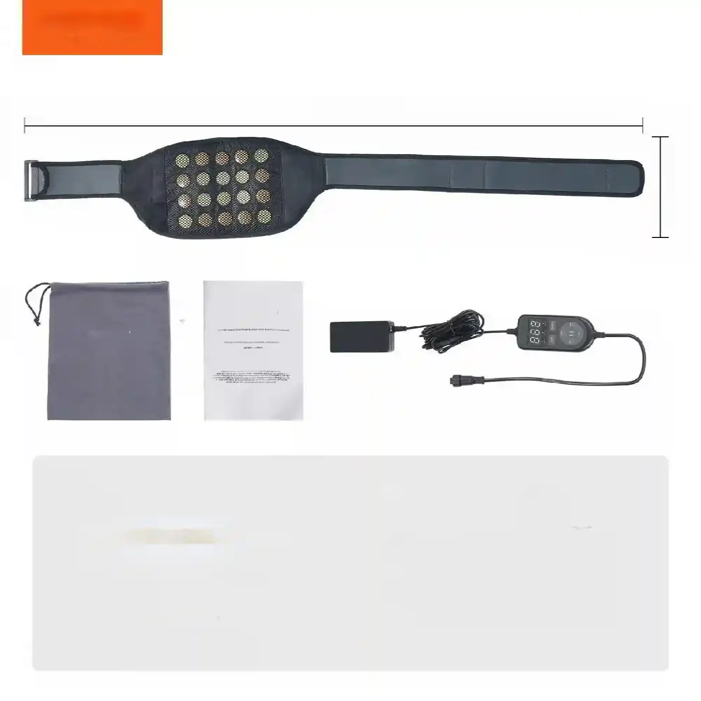 Pas grzewczy mata nefrytowa turmalinowa IR dalekie 40x50cm do pleców - obrazek 7