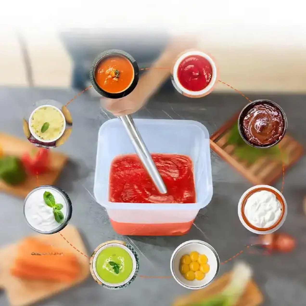 Blender ręczny mikser gastronomiczny 500W 50.8 cm - obrazek 5