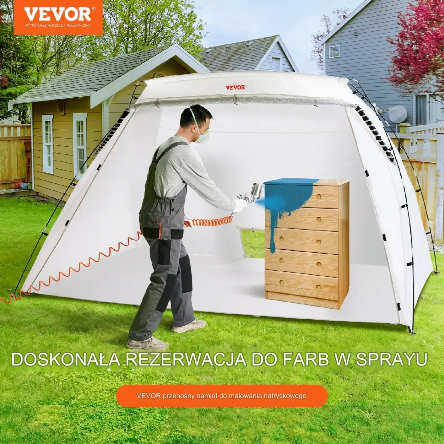 Namiot Malarski Przenośny Kabina – 305×213×183 cm - obrazek 6