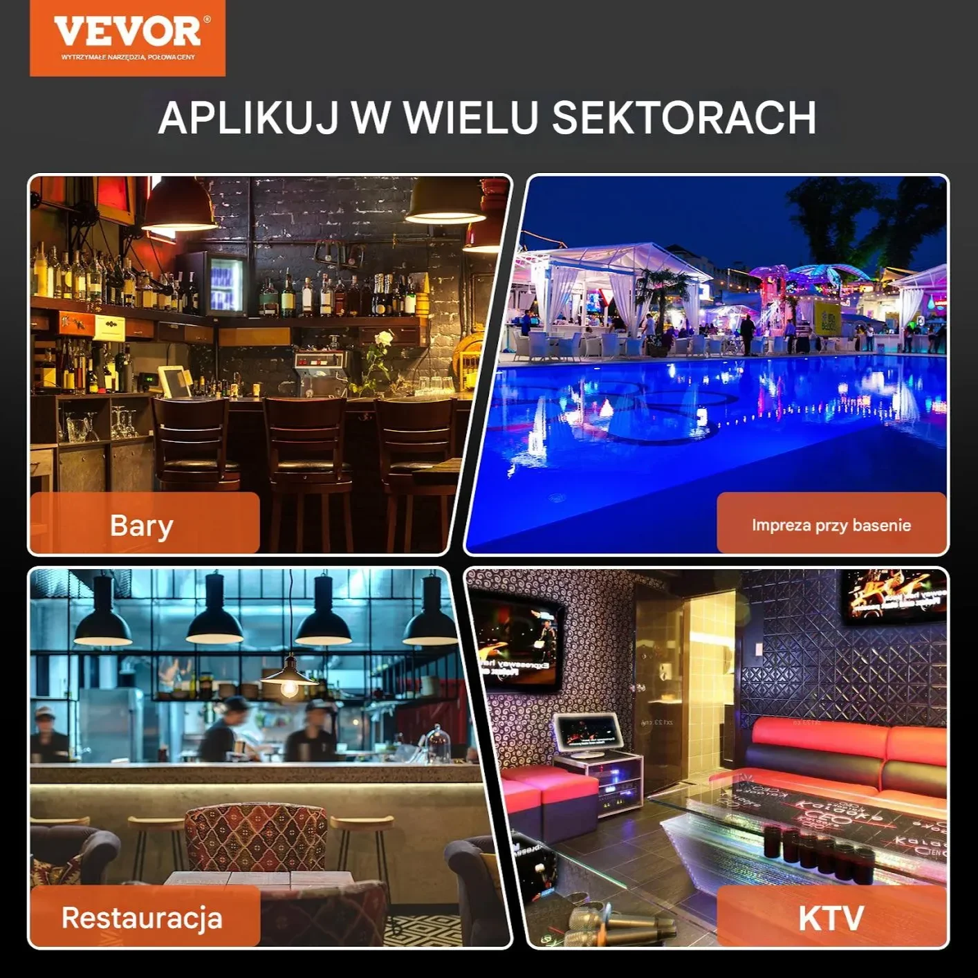 Podświetlana półka na alkohol 152cm sterowanie RF/aplikacja 3-poziomy bar - obrazek 6