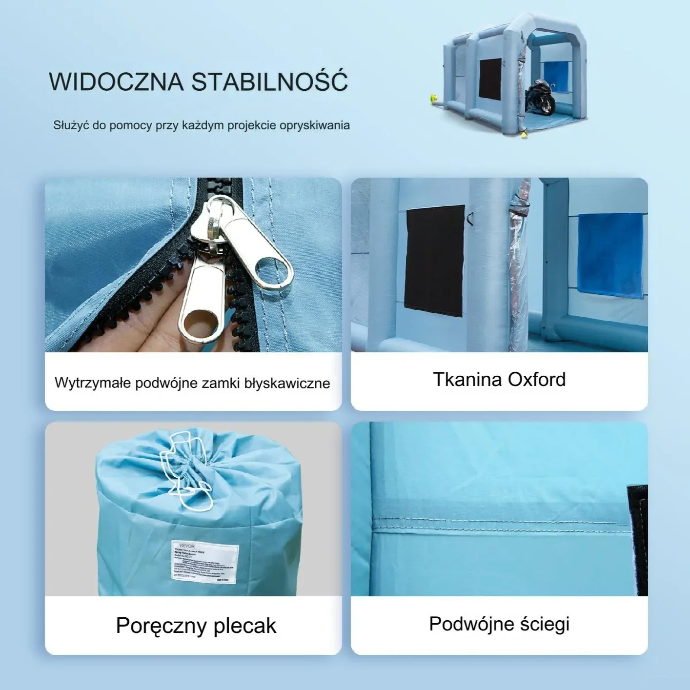 Namiot magazynowy garażowy kabina lakiernicza 8 x 4,5m - obrazek 4