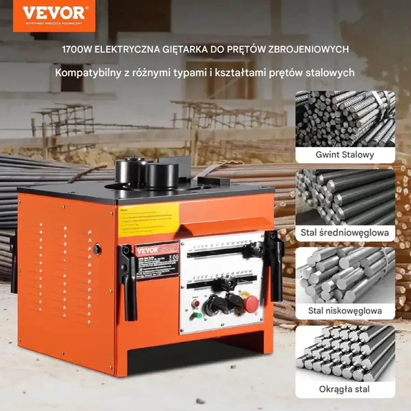 Elektryczna stołowa giętarka do rur 1700 W 4-25 mm - obrazek 3