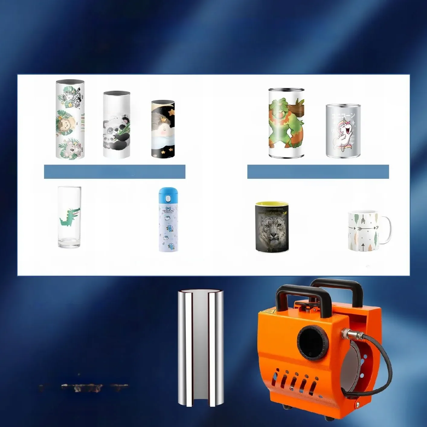 Prasa do sublimacji kubków 350W z rękawicami – komplet do druku 8,7cm - obrazek 7