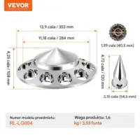 Osłony kół przedniej osi z kolcami do ciężarówki ABS zestaw komplet