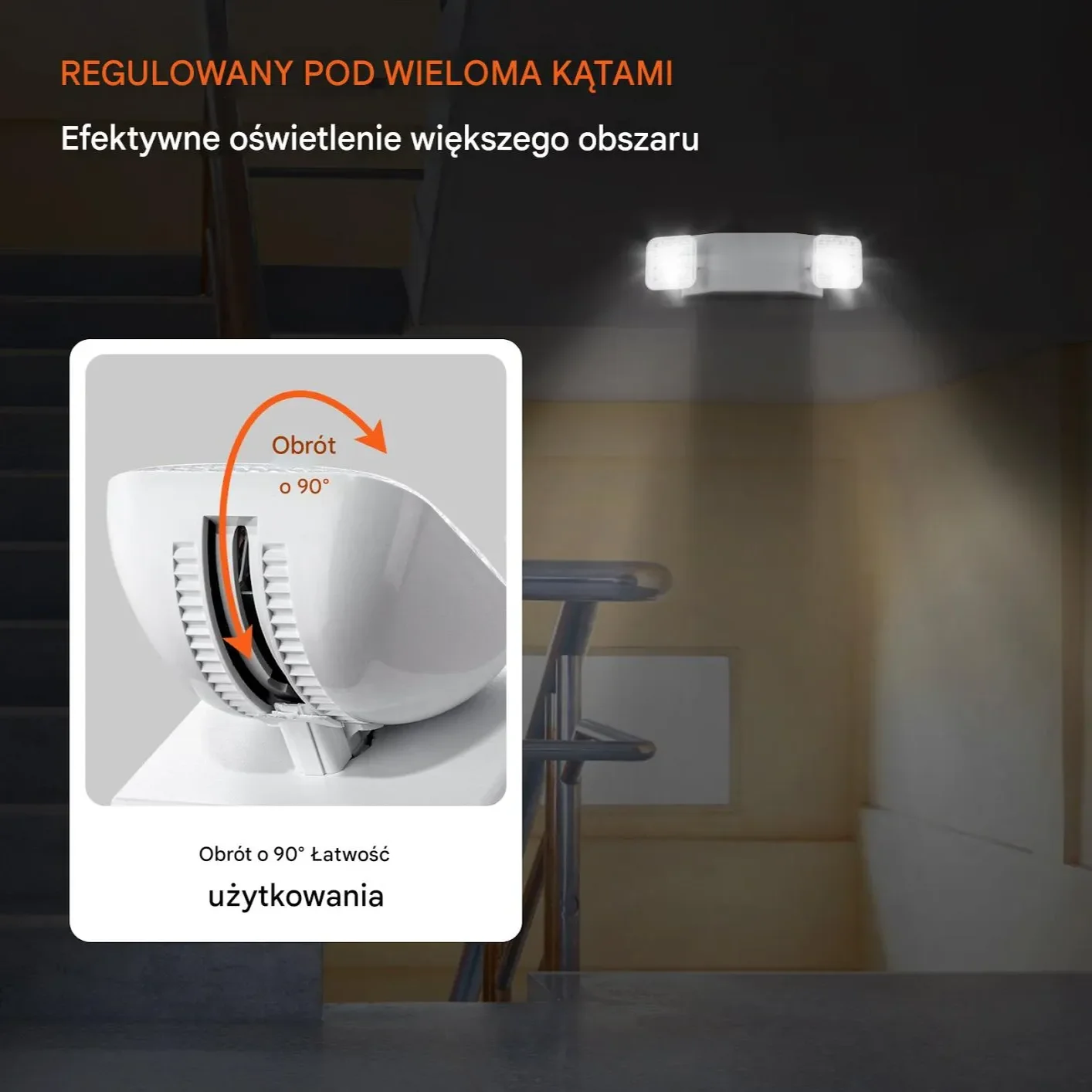 6 Awaryjnych Opraw Oświetleniowych LED z Akumulatorem - obrazek 4