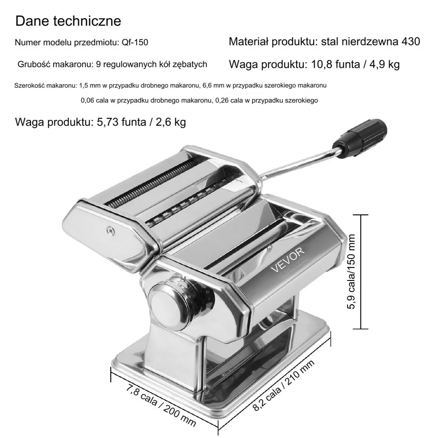Maszynka do makaronu ciasta pierogów ravioli lasange - obrazek 2