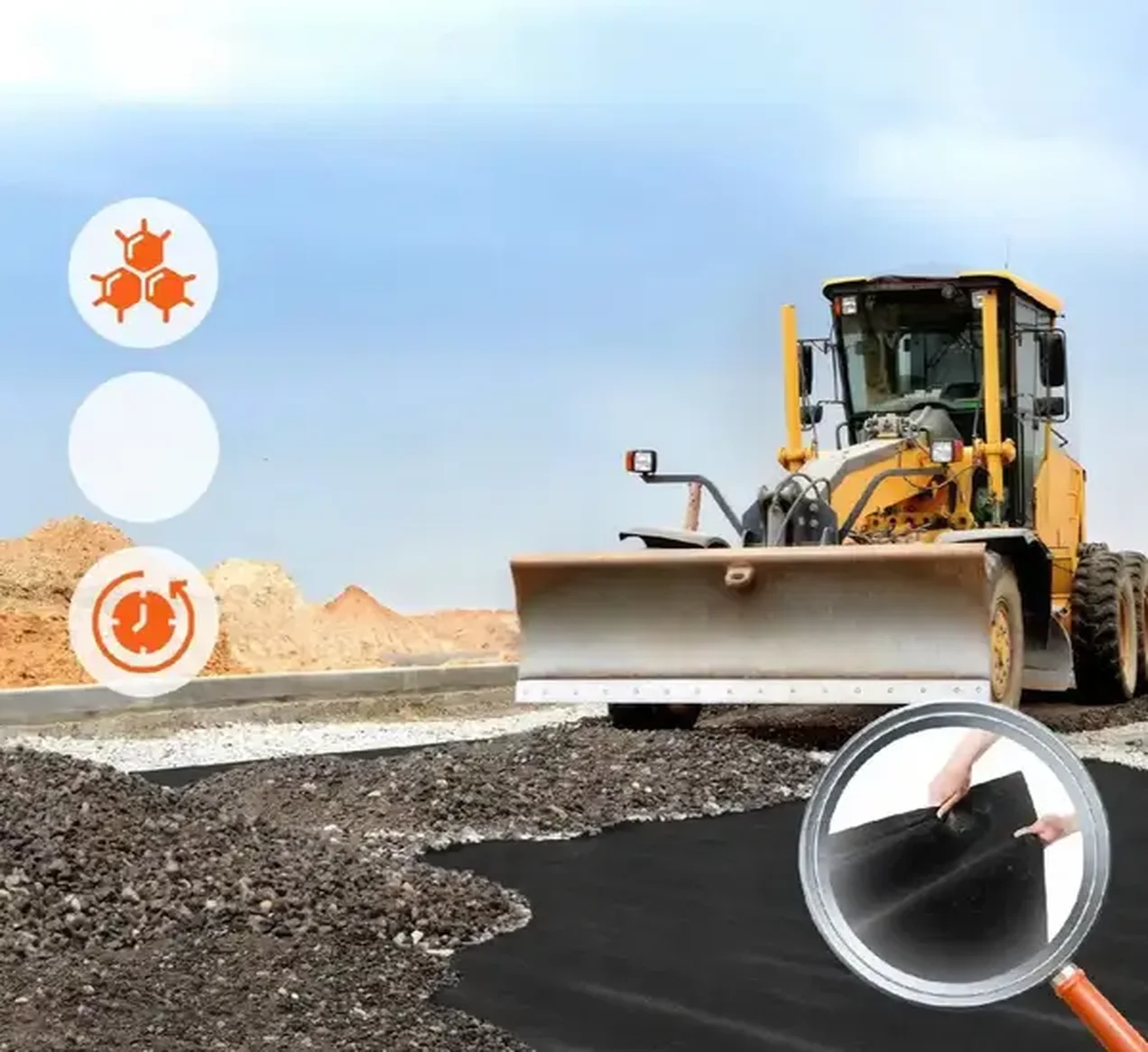 Geowłóknina ochronna, włóknina drogowa 3x30,5m 271g/m² - obrazek 2