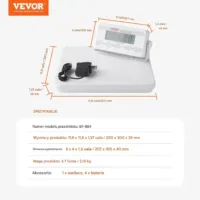 Cyfrowa waga lekarska 200kg antypoślizgowa hold/tare do domu i gabinetu