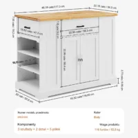 Wyspa Kuchenna z Szufladą i Półkami