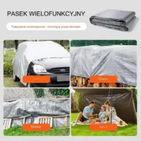 Plandeka gruba płachta mrozoodporna wodoodporna wzmacniana mocna 6x9m