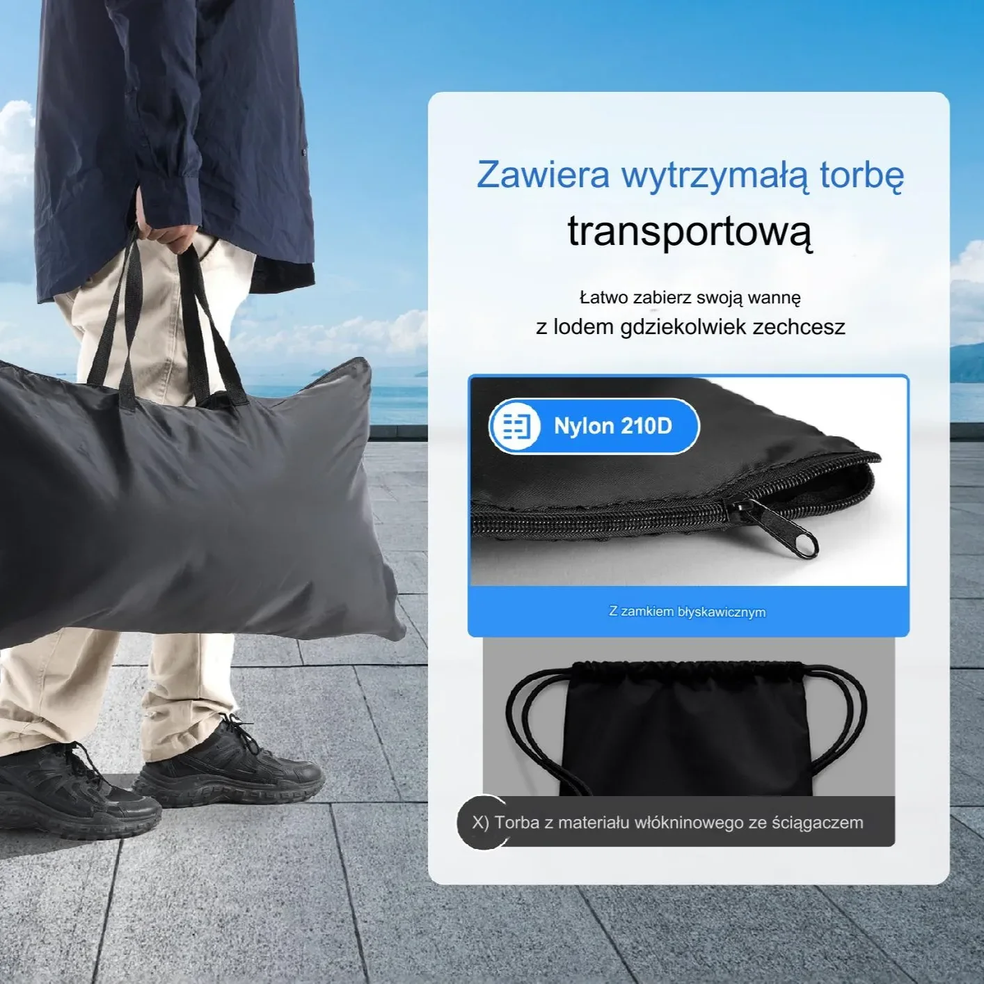 Wanna Bala do Kąpieli Lodowej Krioterapii Nadmuchiwana – 330 L - obrazek 4