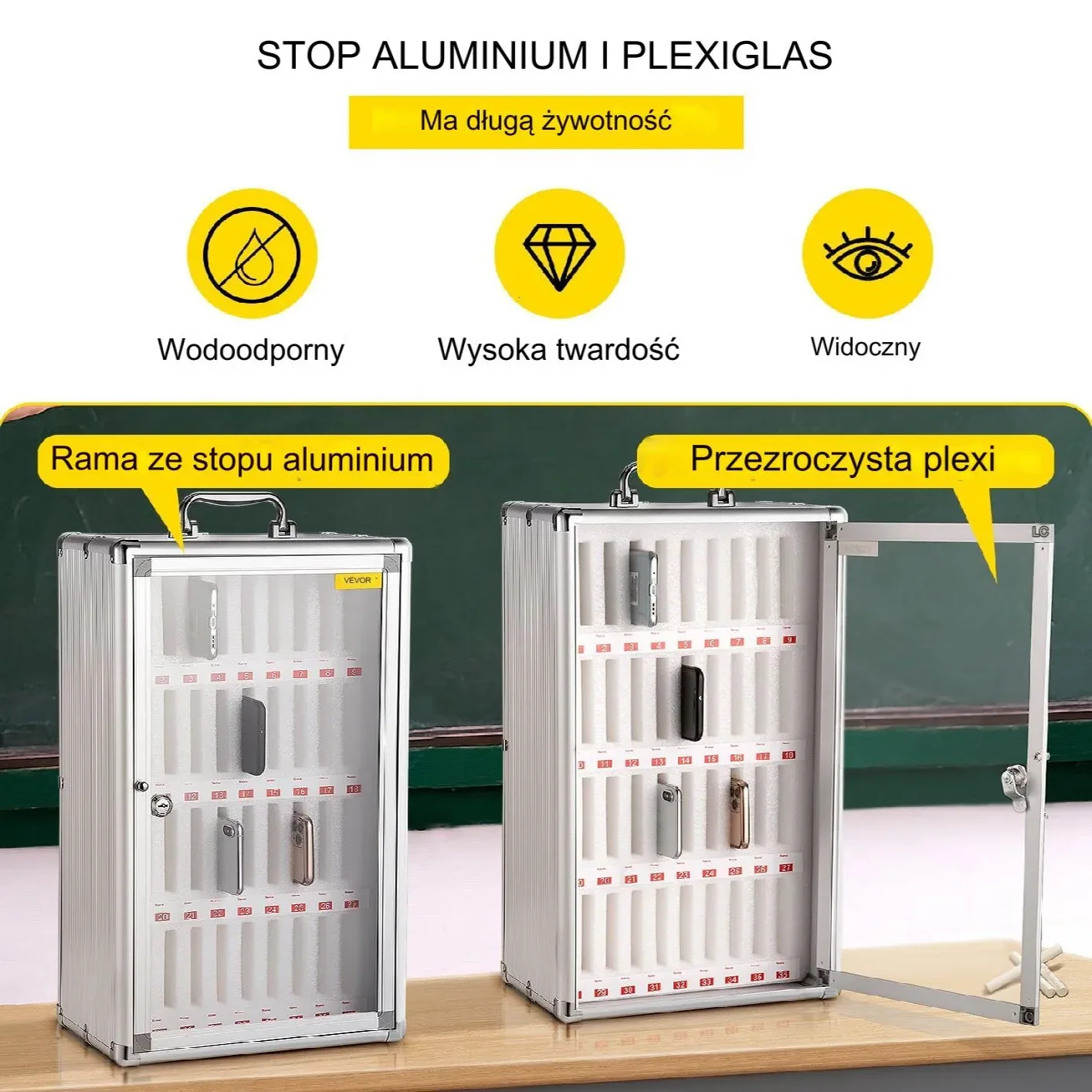 Szafka do przechowywania telefonów sejf na telefony - obrazek 5