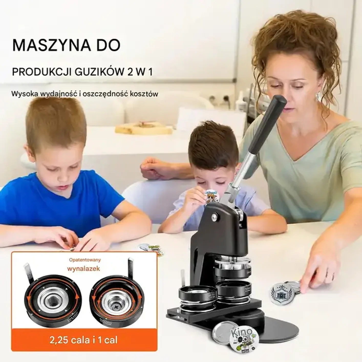 Prasa do pinów 2w1, 25 i 58 mm 500 kompletów, wycinarka aluminiowa - obrazek 6