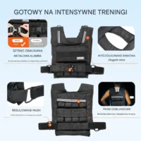 Kamizelka obciążeniowa 16kg regulowana – do treningu i biegania