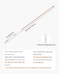 Słupki odblaskowe do podjazdu 200szt, 122cm, włókno szklane, śnieg