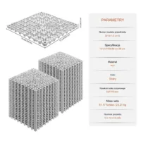 Mata drenażowa szara 30x30cm 55szt PVC łączona antypoślizgowa łazienka