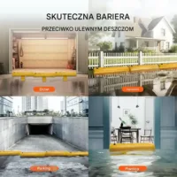 Zapory przeciwpowodziowe 4 sztuki 122 x 25 x 17 cm