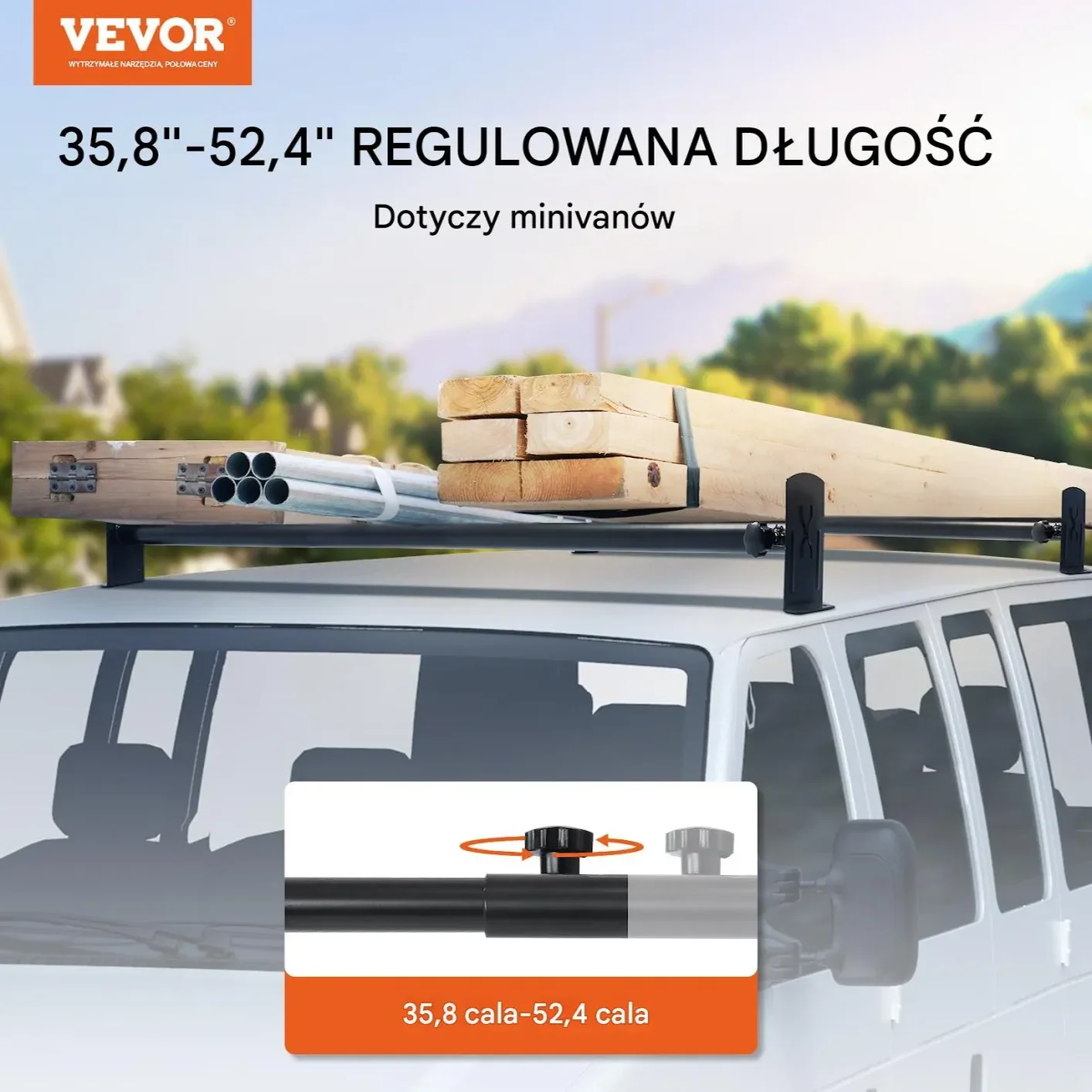 Bagażnik Dachowy do Vana Stalowy – 2 Szt. Udźwig 227 kg - obrazek 3