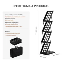 Składany Stojak na Broszury 4 Półki