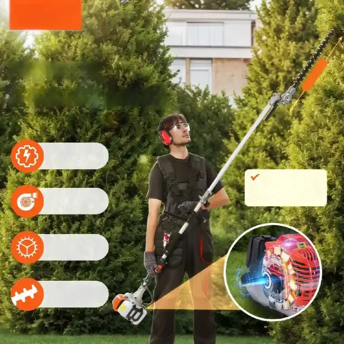 Podkaszarka do żywopłotu nożyce piła spalinowa długi uchwyt - obrazek 5