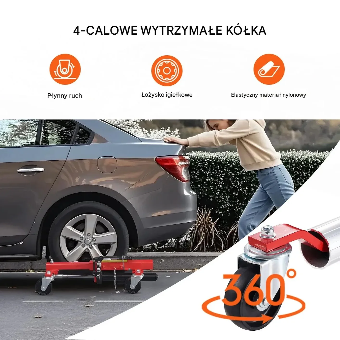 Podnośnik kołowy 680 kg do pozycjonowania pojazdów profesjonalny warsztat - obrazek 4