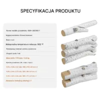 Drewno kominkowe 6 szt. ceramiczne imitujące brzozę  - do kominka gazowego