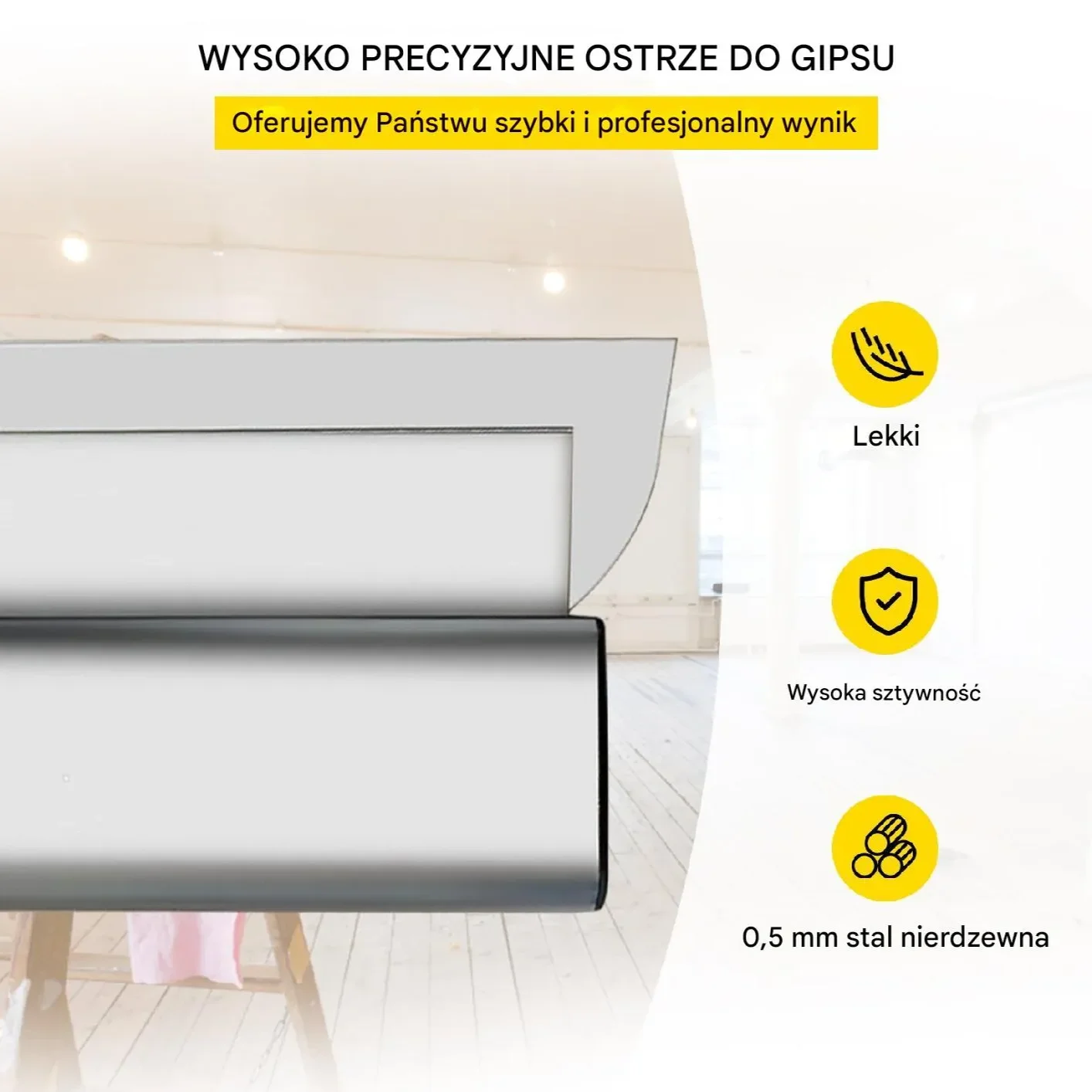 Ostrze Szpachlówka do Wygładzania Płyt GIpsowych 100 cm - obrazek 5