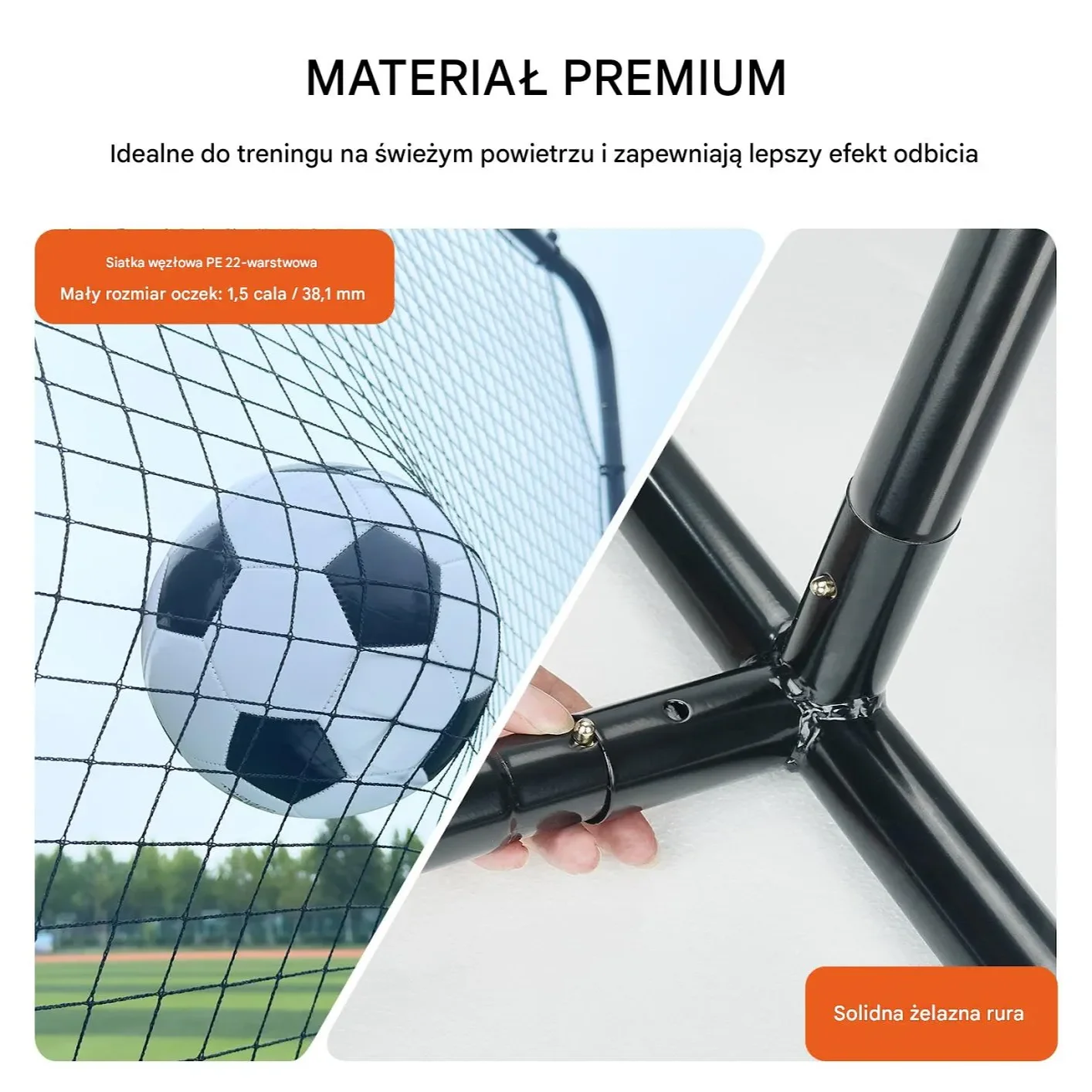 Przenośna Siatka Bramka do Piłki Nożnej - obrazek 6