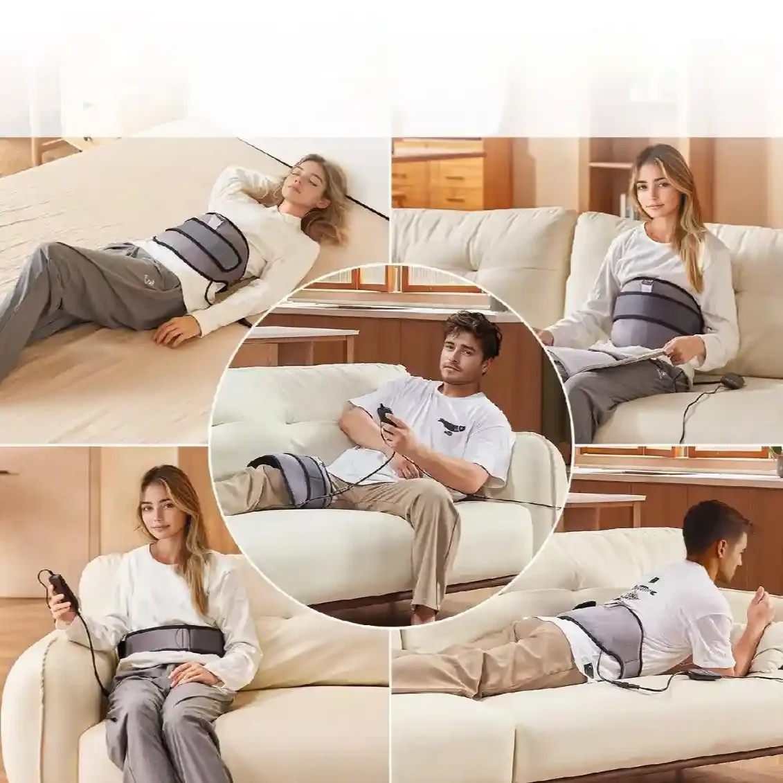 Pas grzewczy mata nefrytowa turmalinowa IR dalekie 40x50cm do pleców - obrazek 6