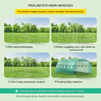 Tunel foliowy ogrodowy szklarnia 18,3 m2 6x3x2,1 m
