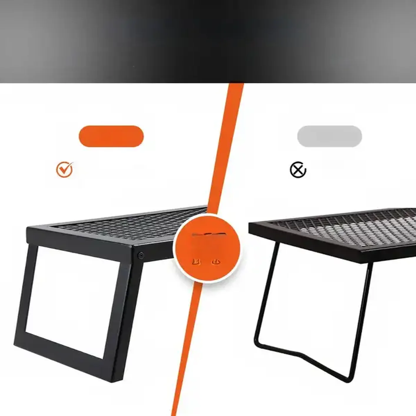 Palenisko grill ruszt ogniskowy turystyczny składany przenośny+torba 45 cm - obrazek 6