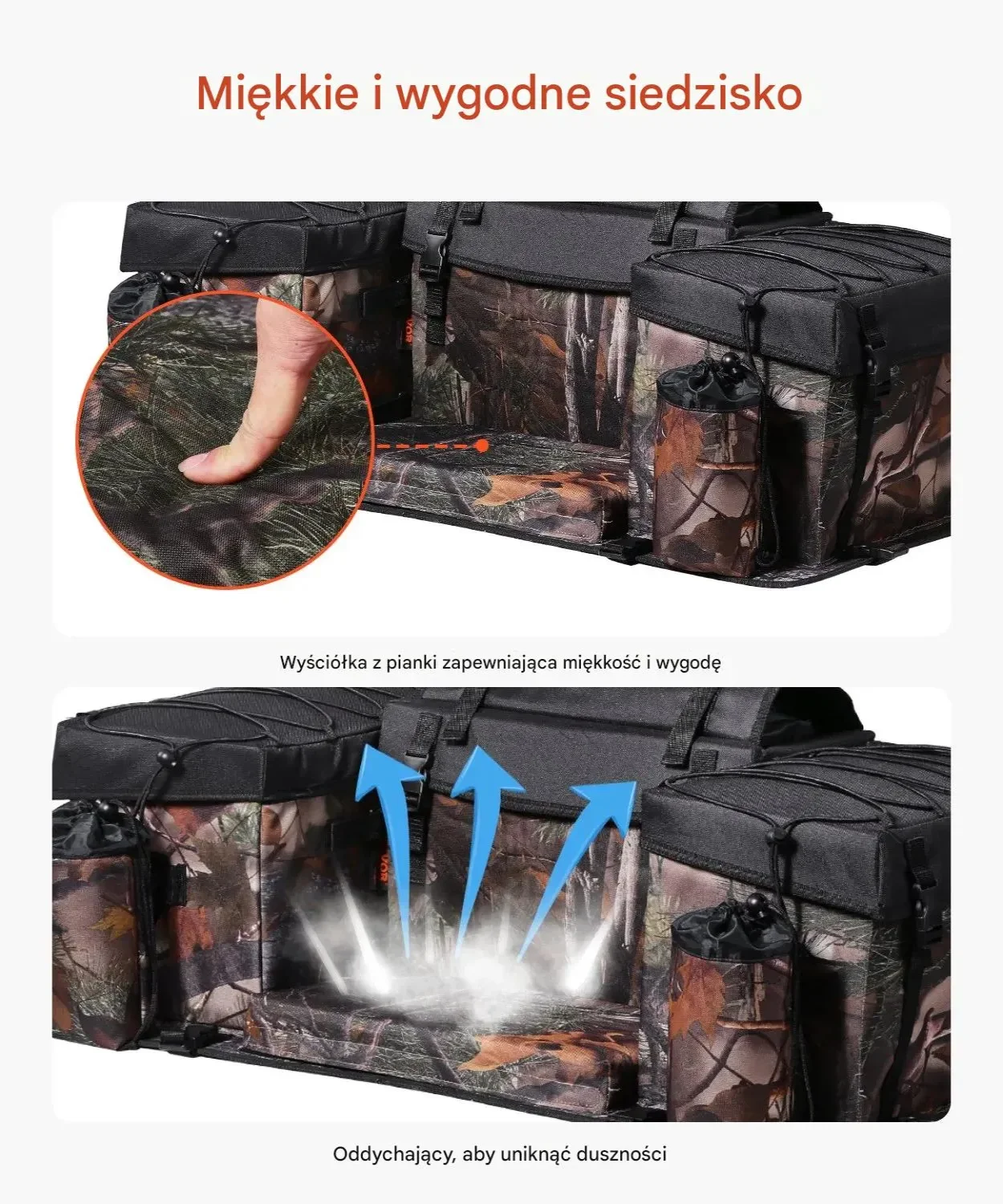 Torba bagażowa ATV tylna 68L z siedziskiem i uchwytem na butelkę - obrazek 6