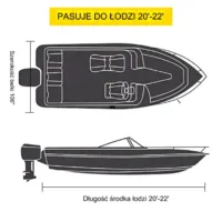 Pokrowiec plandeka osłona przykrycie na łódź 269x610-670 cm