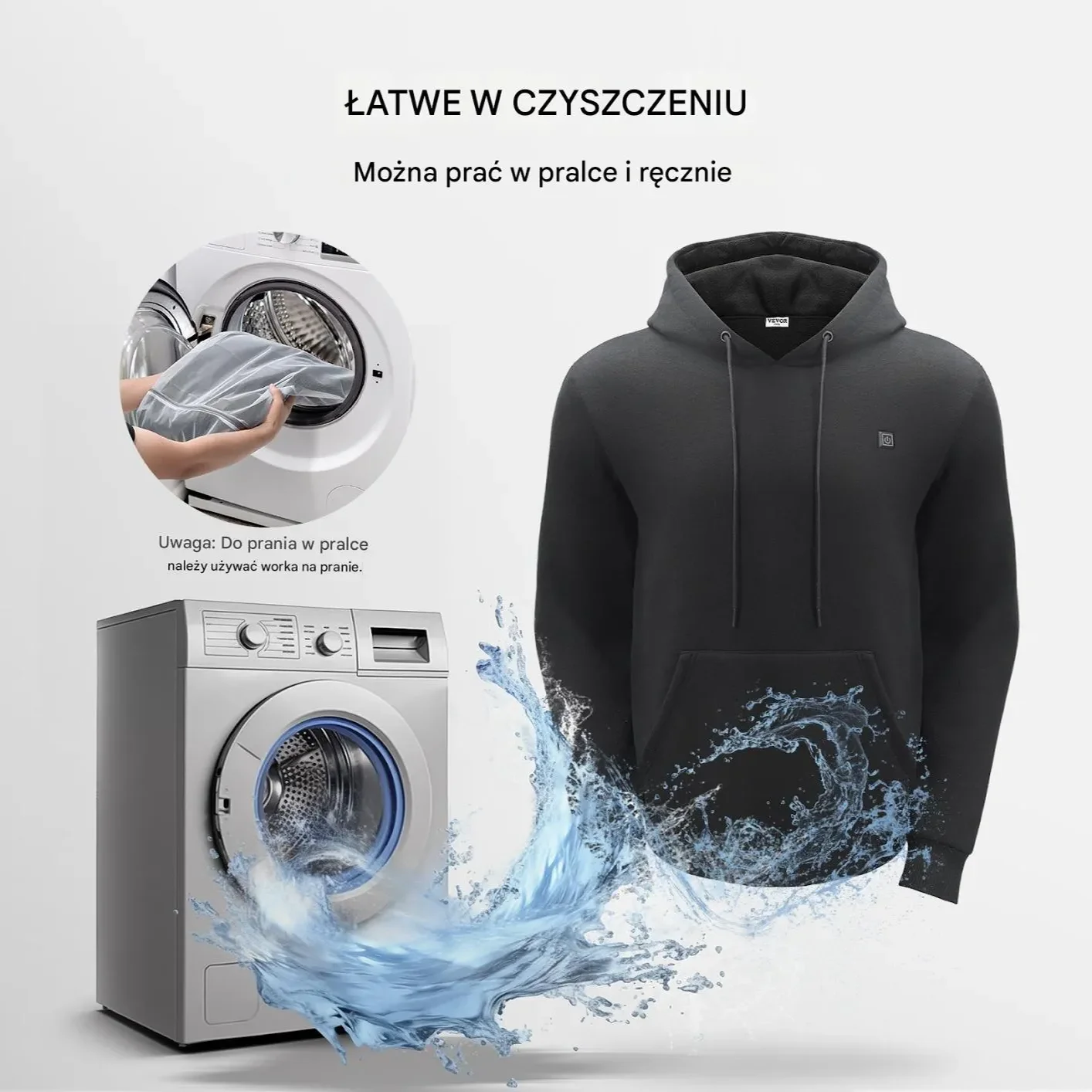 Podgrzewana Bluza z Kapturem Unisex XL - obrazek 3