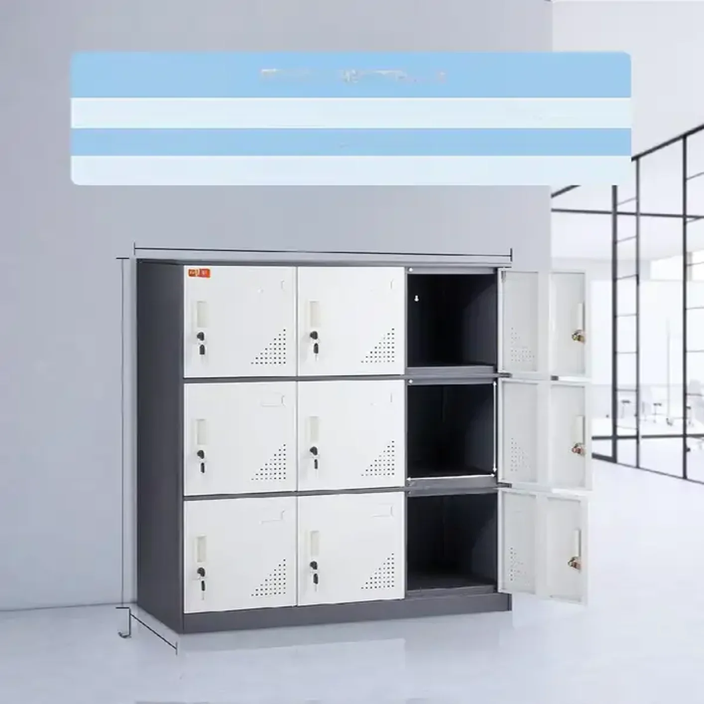 Szafa Biurowa Metalowa Na Dokumenty Akta 90x45x94 cm - obrazek 4