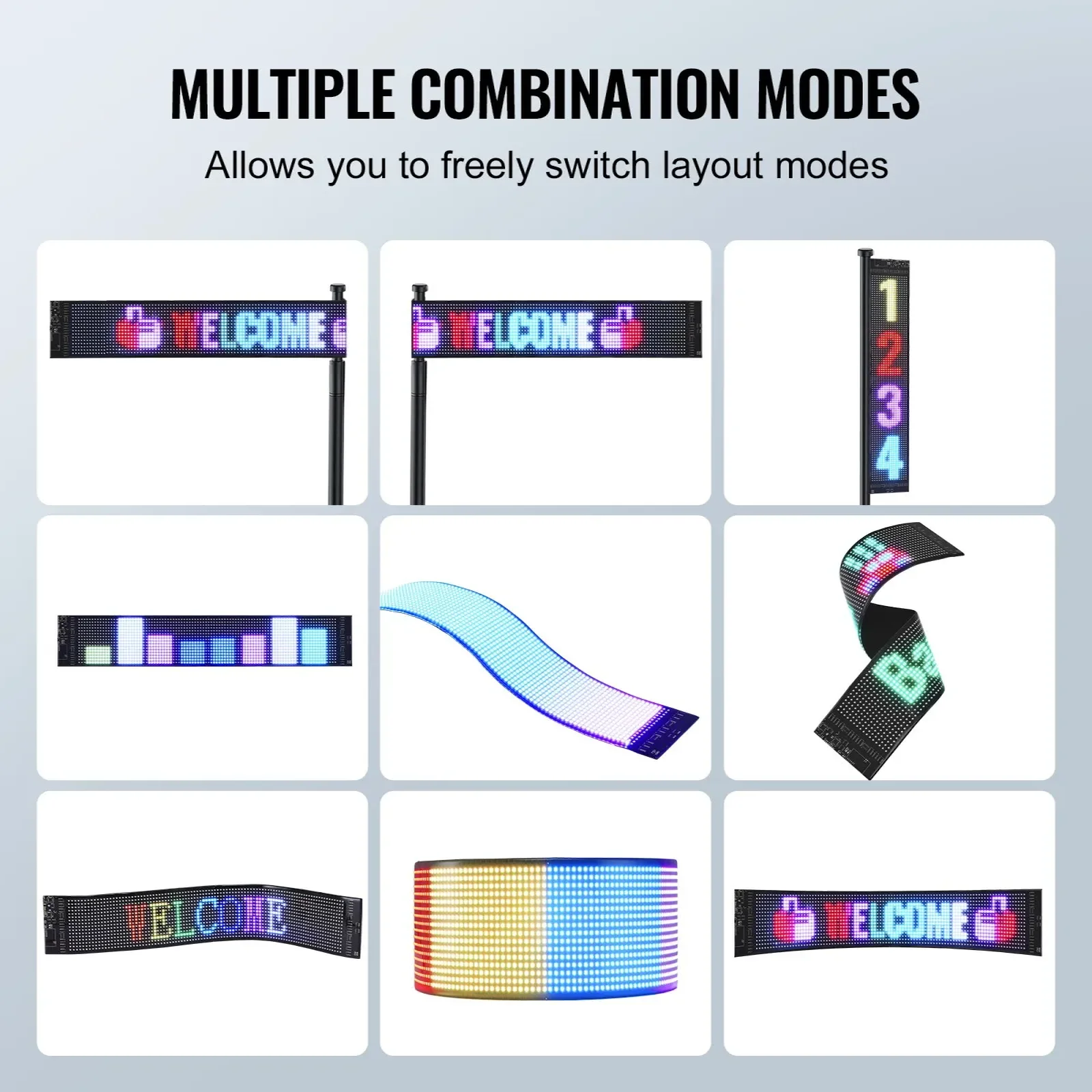 Reklama LED Wyświetlacz Tablica Ekran 38 x 10 cm - obrazek 2